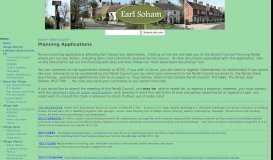 
							         Planning Applications - Earl Soham Village Website								  
							    