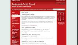 
							         Planning Applications | Eggborough Parish Council								  
							    