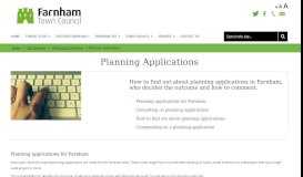 
							         Planning Applications - Farnham Town Council								  
							    
