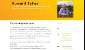 
							         Planning Applications | Howard Sykes								  
							    