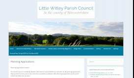 
							         Planning Applications - Little Witley Parish Council								  
							    