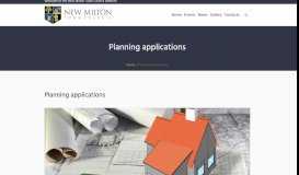 
							         Planning applications - New Milton								  
							    