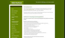 
							         Planning Applications - Old Hutton								  
							    