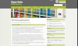 
							         Planning applications - Open Data Nottingham								  
							    