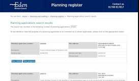 
							         Planning applications search results - Eden District Council Online ...								  
							    