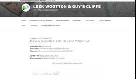 
							         Planning Applications | The Civil Parish of Leek Wootton & Guy's Cliffe								  
							    