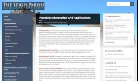 
							         Planning Applications | The Leigh Parish Council								  
							    