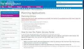 
							         Planning Applications - The Moray Council								  
							    