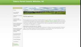 
							         Planning applications - Tisbury Parish Council, Wiltshire, UK								  
							    