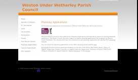 
							         Planning Applications - Weston Under Wetherley Parish Council								  
							    