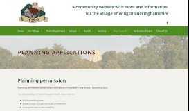 
							         Planning Applications – Wing Parish Council								  
							    
