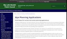 
							         Planning Applications | Wye with Hinxhill Parish Council								  
							    