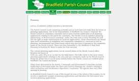 
							         Planning - Bradfield Parish Council Yorkshire								  
							    
