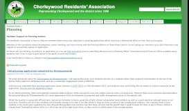 
							         Planning - Chorleywood Residents' Association								  
							    