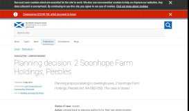 
							         Planning decision: 2 Soonhope Farm Holdings, Peebles - The Scottish ...								  
							    