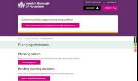 
							         Planning decisions | London Borough of Hounslow								  
							    