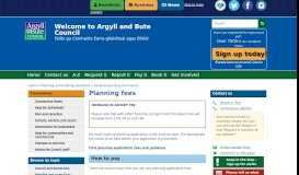 
							         Planning fees - Argyll and Bute Council								  
							    
