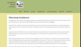 
							         Planning Guidance – DowntonPC								  
							    