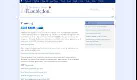 
							         Planning - Hambledon Parish Council								  
							    