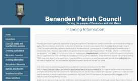 
							         Planning Information | Benenden Parish Council								  
							    