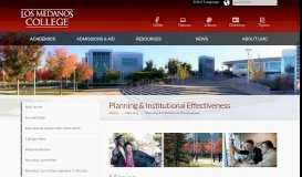 
							         Planning & Institutional Effectiveness - Los Medanos College								  
							    