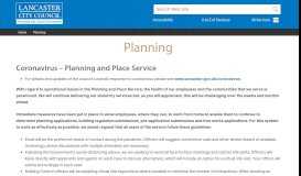 
							         Planning - Lancaster City Council								  
							    