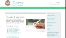 
							         Planning & Licensing - Dover Town Council								  
							    