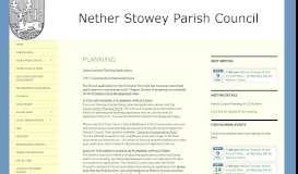 
							         Planning | Nether Stowey Parish Council								  
							    