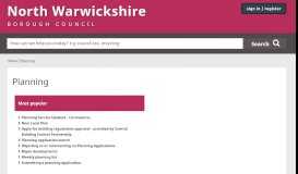 
							         Planning | North Warwickshire								  
							    