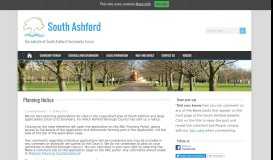 
							         Planning Notice – South Ashford								  
							    