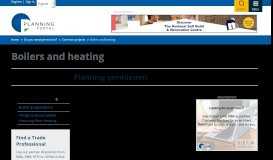 
							         Planning permission | Boilers and heating | Planning Portal								  
							    