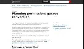 
							         Planning permission: garage conversion | GOV.WALES								  
							    