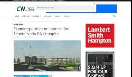 
							         Planning permission granted for Sancta Maria SA1 Hospital ...								  
							    