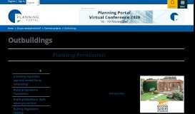 
							         Planning Permission | Outbuildings | Planning Portal								  
							    