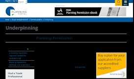 
							         Planning Permission | Underpinning | Planning Portal								  
							    
