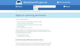 
							         Planning permission | Wandsworth Council								  
							    