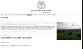 
							         Planning - Pirton Parish Council								  
							    