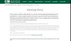 
							         Planning Policy - South Holland District Council								  
							    