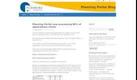 
							         Planning Portal now processing 86% of applications online | Planning ...								  
							    