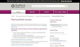
							         Planning Public Access | Stafford Borough Council								  
							    