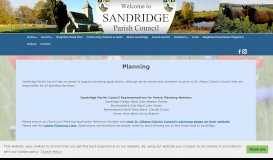 
							         Planning - Sandridge Parish Council								  
							    