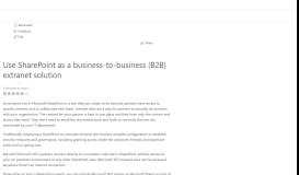 
							         Planning SharePoint Online business-to-business (B2B) extranet sites ...								  
							    