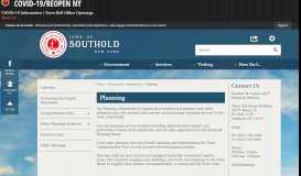 
							         Planning | Southold, NY - Official Website - Town of Southold								  
							    