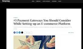 
							         Planning to Set-up an E-tail Portal? These 5 Payment Gateways Can ...								  
							    