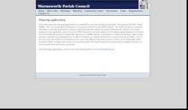 
							         Planning - Warmsworth Parish Council								  
							    