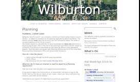 
							         Planning - Wilburton Village and Parish Council Website								  
							    