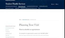 
							         Planning Your Visit | Student Health Services | Georgetown University								  
							    
