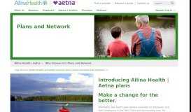 
							         Plans and Network | Allina Health Aetna								  
							    