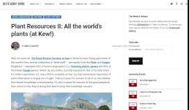 
							         Plant Resources II: All the world's plants (at Kew!) « Botany One								  
							    