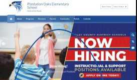 
							         Plantation Oaks Elementary / Homepage - Clay County Schools								  
							    